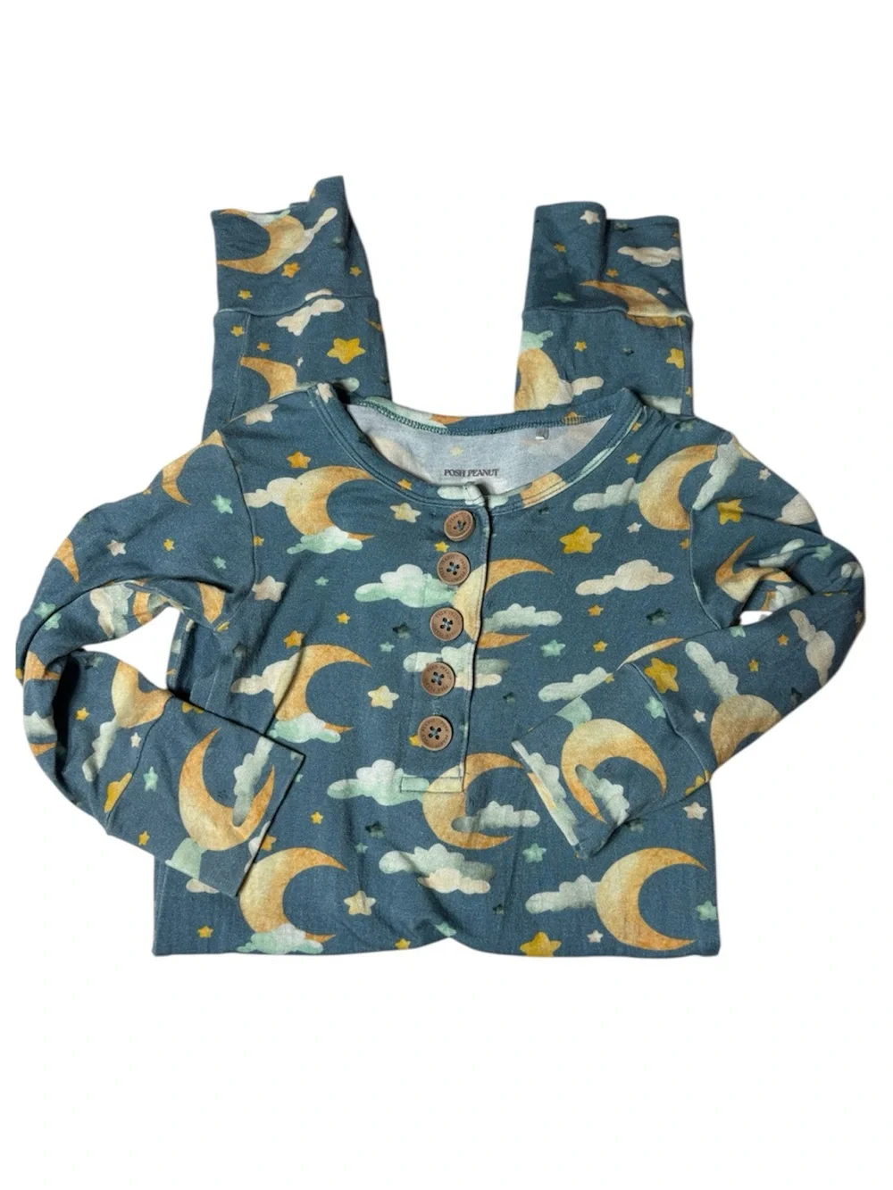 Posh Peanut Long Sleeve One Piece Baby Bamboo Outfit Romper 2T